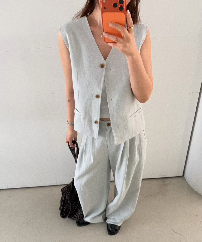 OLI SEOUL韓國代購女裝新品休閑職業時尚推薦熱賣26春夏馬甲OLI SEOUL馬甲