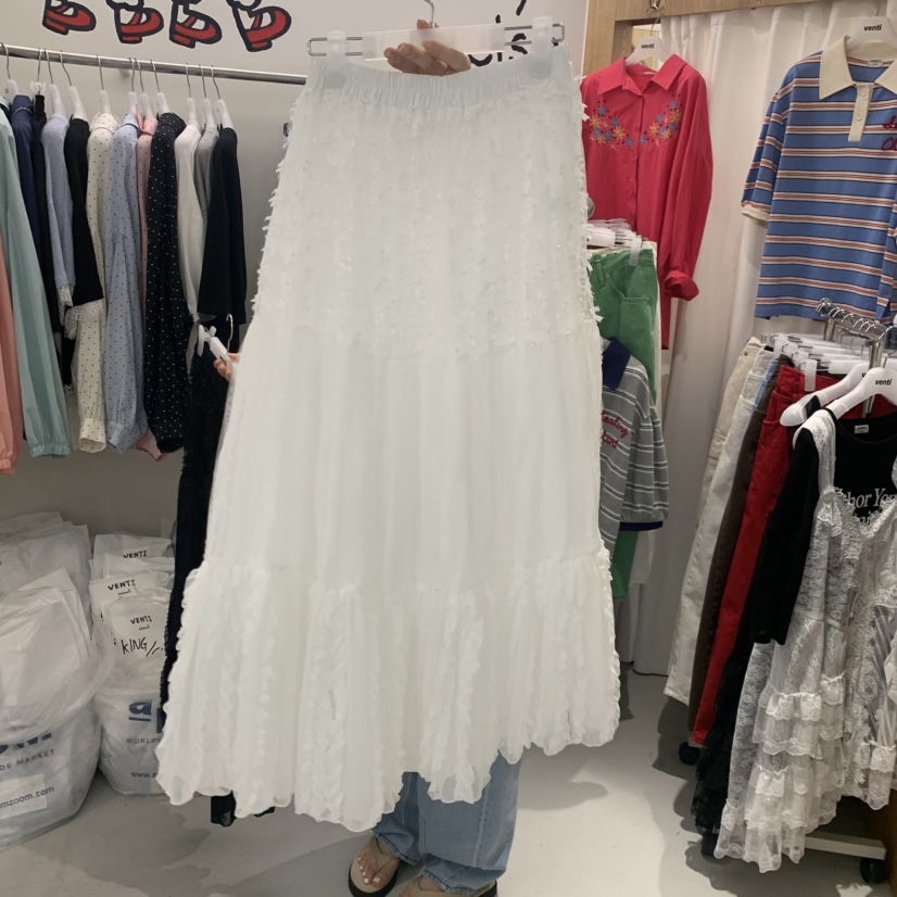 VENTI韓國東大門代購女士新款職業推薦休閑半身裙中短裙蕾絲VENTI半身裙/中短裙