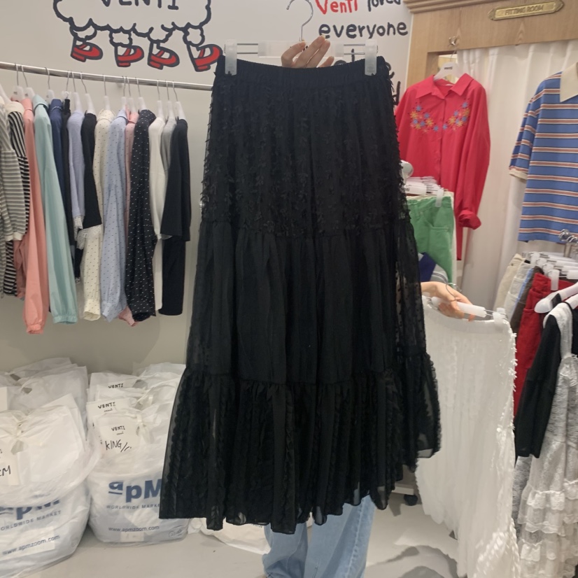 VENTI韓國東大門代購女士新款職業推薦休閑半身裙中短裙蕾絲VENTI半身裙/中短裙圖色2
