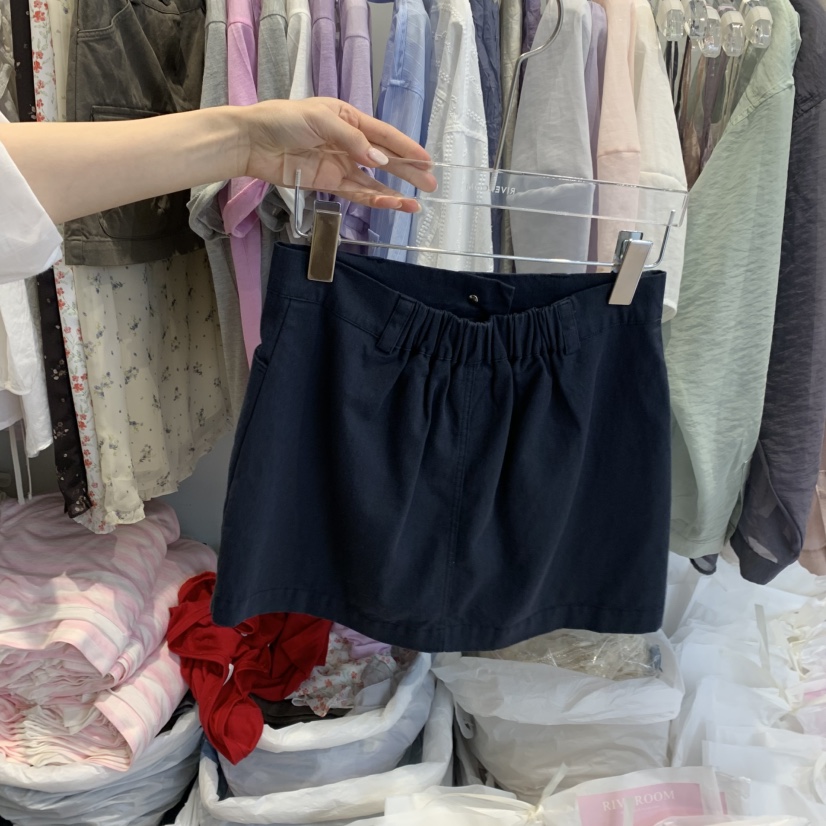 RIVEROOM韓國直郵女裝新品熱賣時尚26春夏休閑推薦職業短裙RIVEROOM短裙
