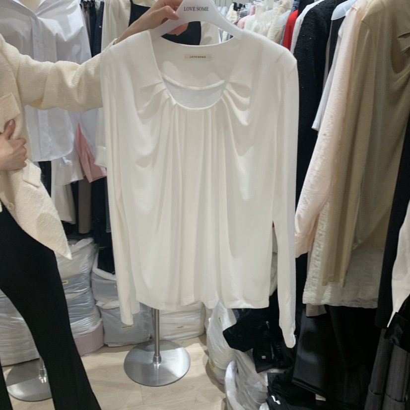 LOVE SOME韓國代購女裝新款熱賣推薦休閑26春夏職業長袖T恤LOVE SOME長袖T恤圖色1