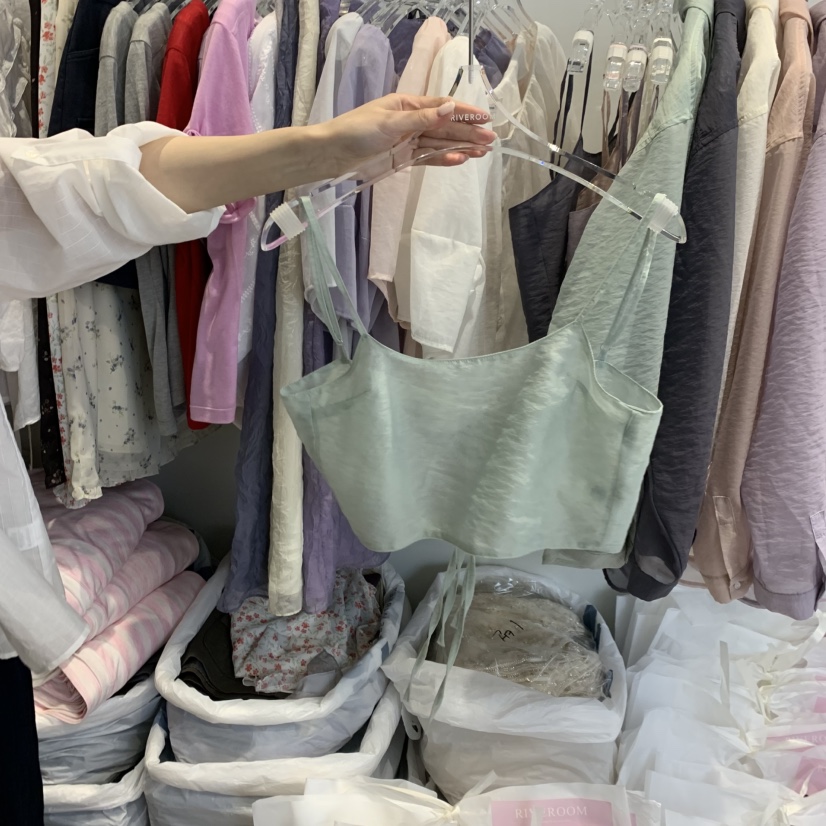 RIVEROOM韓國直郵實拍女士新款時尚休閑26春夏吊帶背心歐根紗RIVEROOM吊帶/背心圖色5