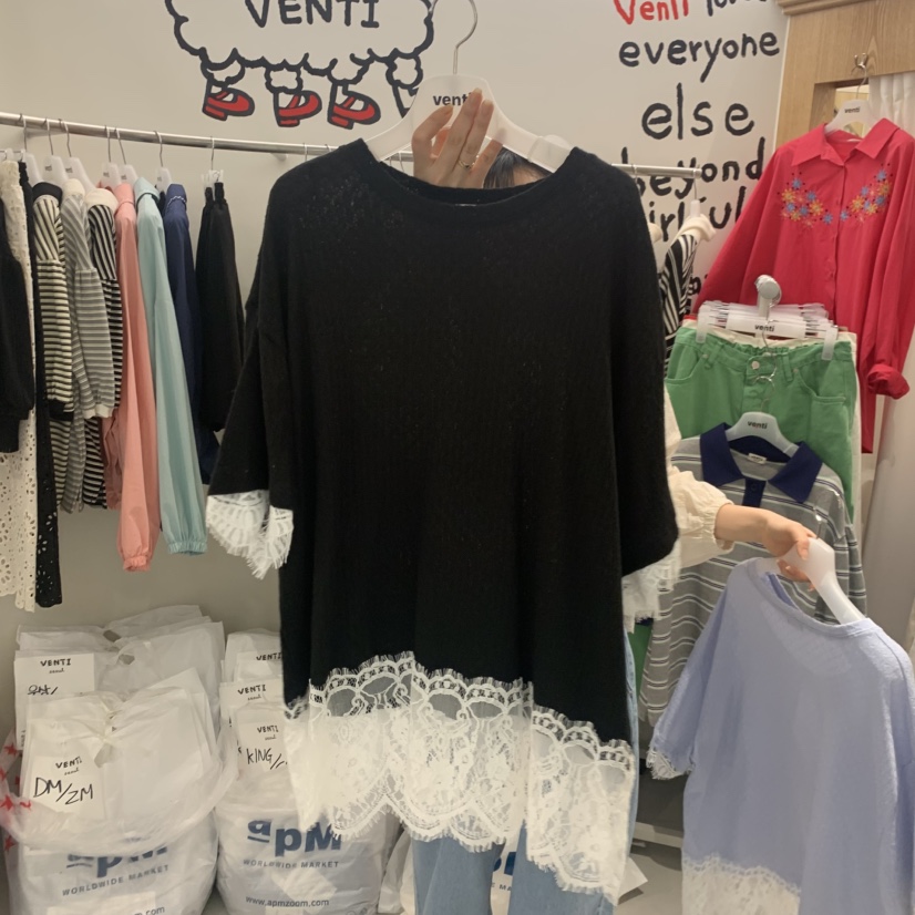 VENTI韓國東大門代購女裝新品熱賣時尚休閑職業人氣26春夏T恤VENTIT恤圖色2