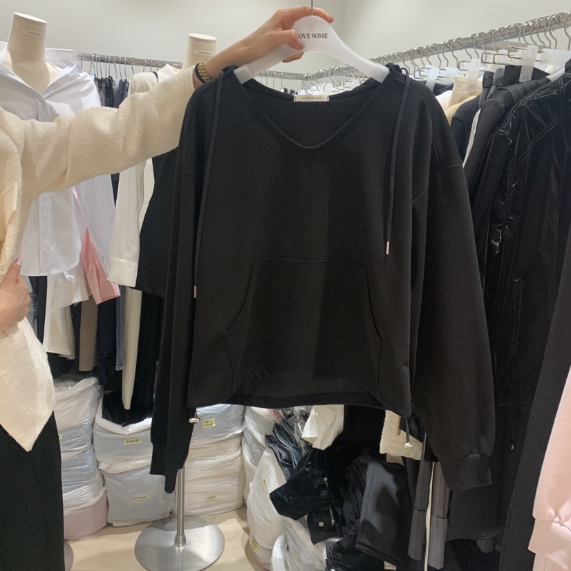 LOVE SOME韓國東大門代購女裝新款推薦休閑長袖T恤連帽衫LOVE SOME長袖T恤圖色3