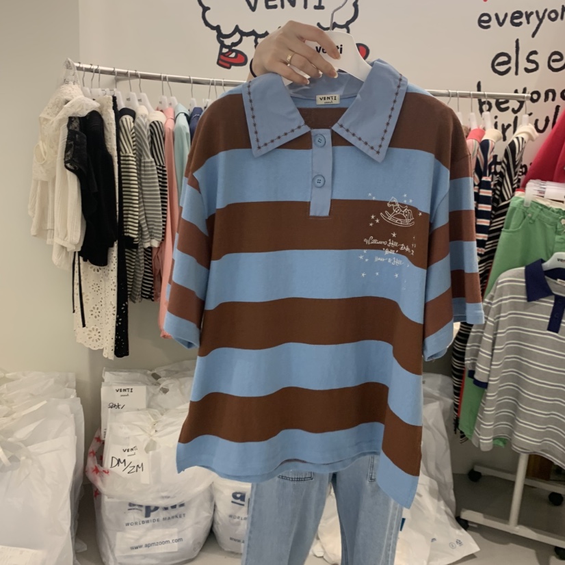 VENTI韓國直郵實拍女裝新款時尚推薦職業人氣26春夏熱賣T恤VENTIT恤圖色2