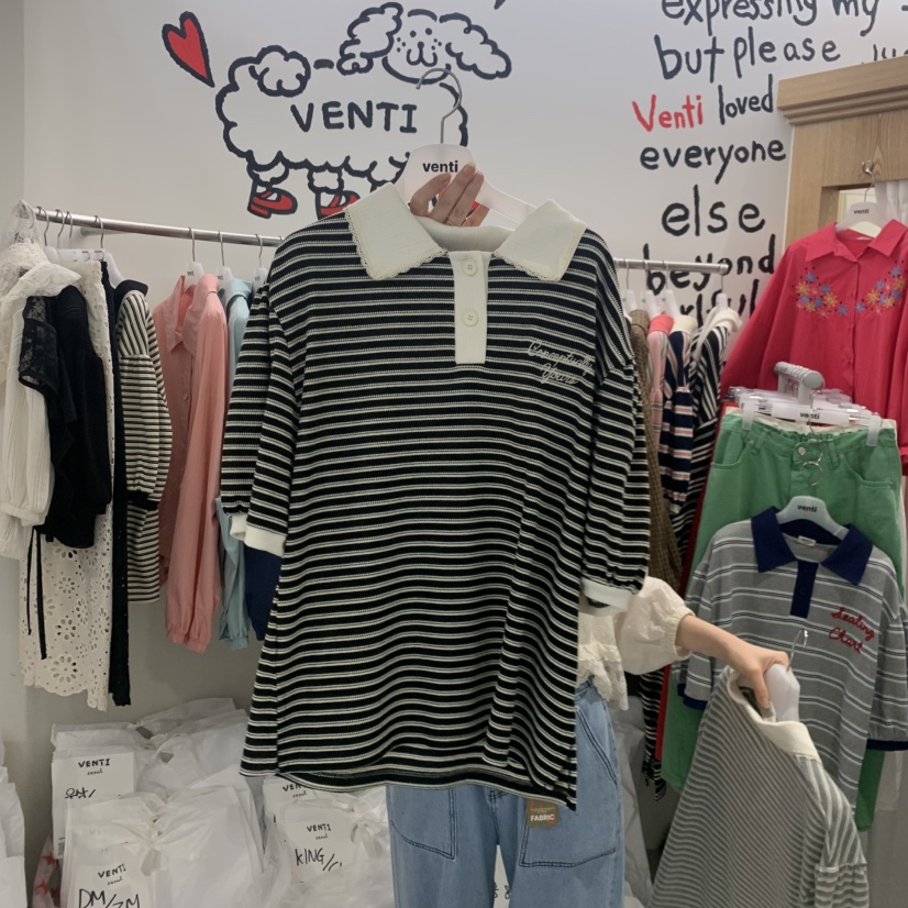 VENTI韓國東大門直郵女士新品人氣職業26春夏熱賣推薦T恤VENTIT恤圖色3