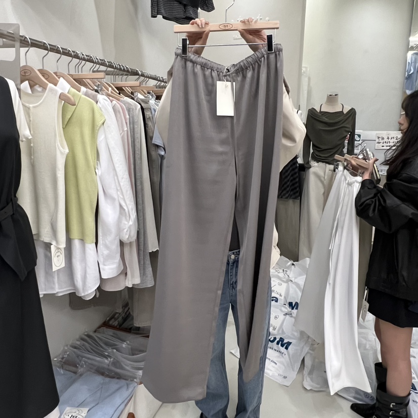 TAKE YOUE TIME韓國東大門直郵女士新款人氣休閑褲絲質TAKE YOUE TIME休閑褲圖色3