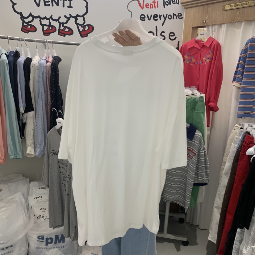VENTI韓國直郵實拍女裝新品時尚熱賣人氣26春夏職業休閑T恤VENTIT恤