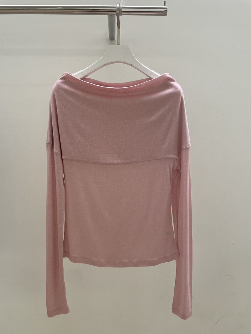 PEBBLE韓國東大門直郵女士新品時尚人氣熱賣休閑長袖T恤露肩PEBBLE長袖T恤圖色2