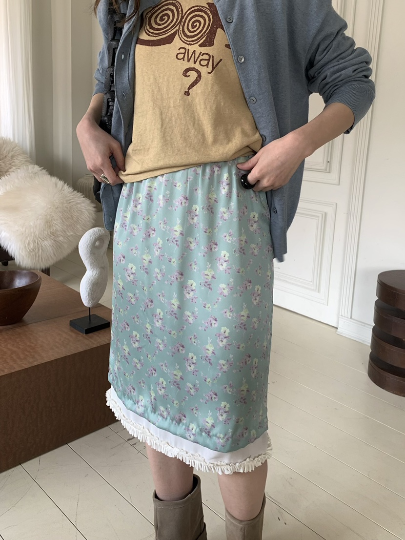 PEBBLE韓國直郵女士新款26春夏推薦休閑人氣半身裙中短裙PEBBLE半身裙/中短裙