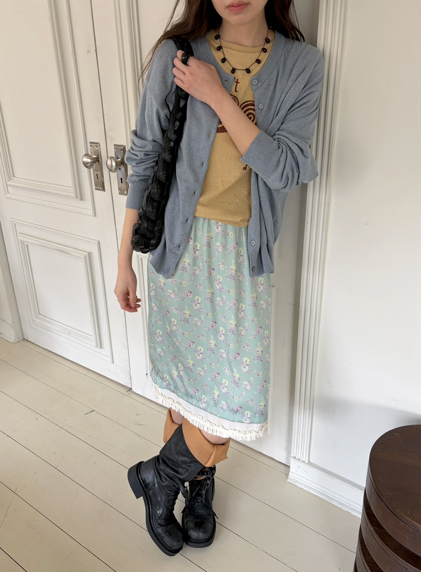 PEBBLE韓國直郵女士新款26春夏推薦休閑人氣半身裙中短裙PEBBLE半身裙/中短裙