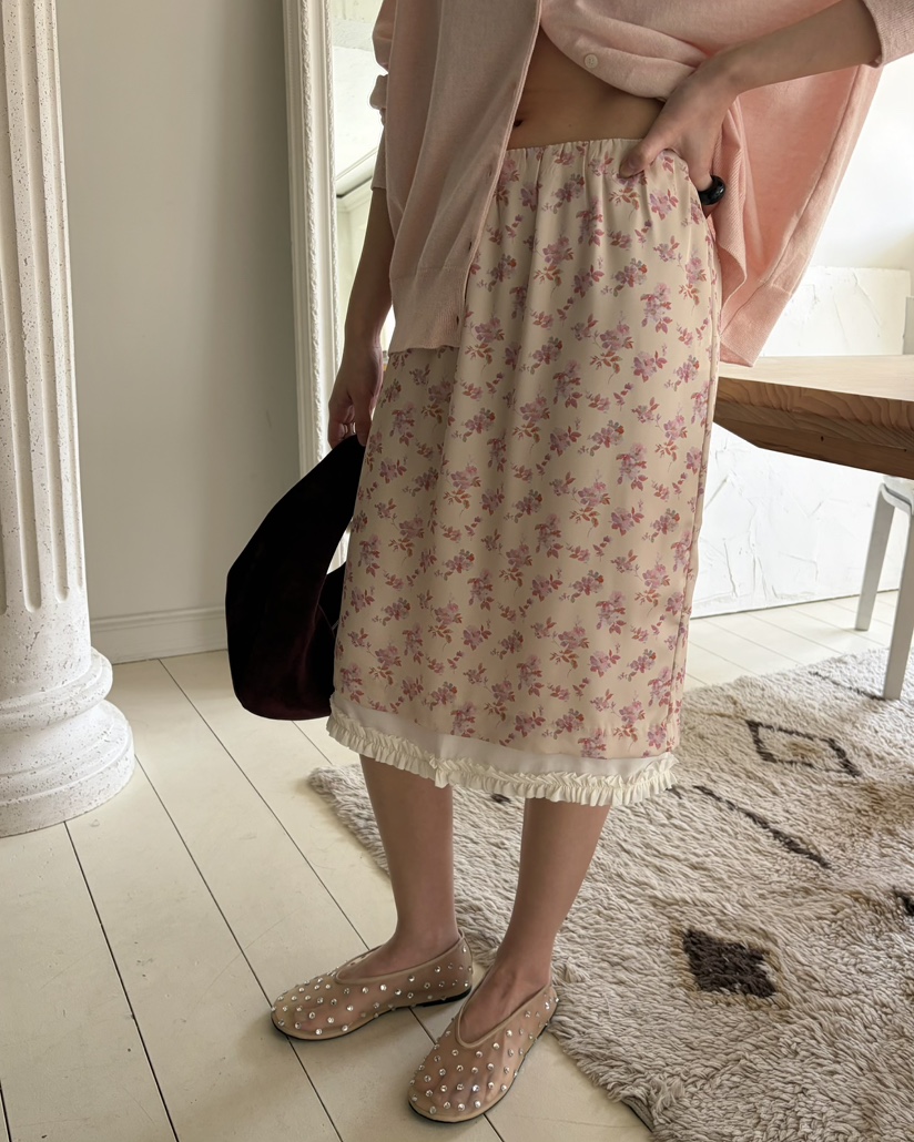 PEBBLE韓國直郵女士新款26春夏推薦休閑人氣半身裙中短裙PEBBLE半身裙/中短裙