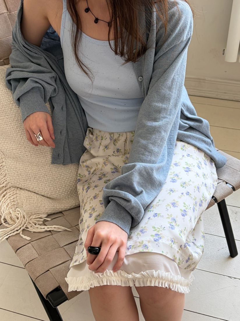 PEBBLE韓國直郵女士新款26春夏推薦休閑人氣半身裙中短裙PEBBLE半身裙/中短裙