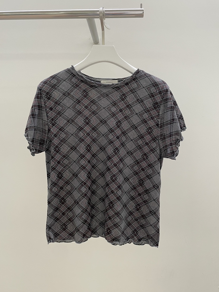 PEBBLE韓國東大門代購女裝新款26春夏人氣推薦熱賣職業T恤PEBBLET恤圖色3