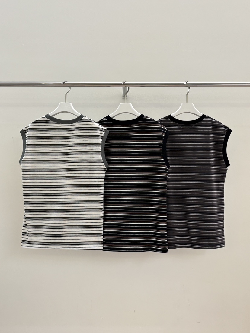 PEBBLE韓國直郵女裝新品休閑人氣推薦時尚職業吊帶背心條紋PEBBLE吊帶/背心