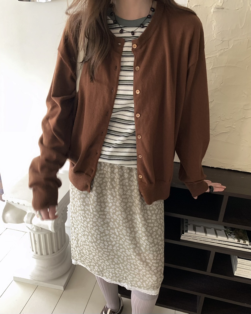 PEBBLE韓國直郵實拍女士新品推薦職業26春夏人氣針織衫開衫PEBBLE針織衫