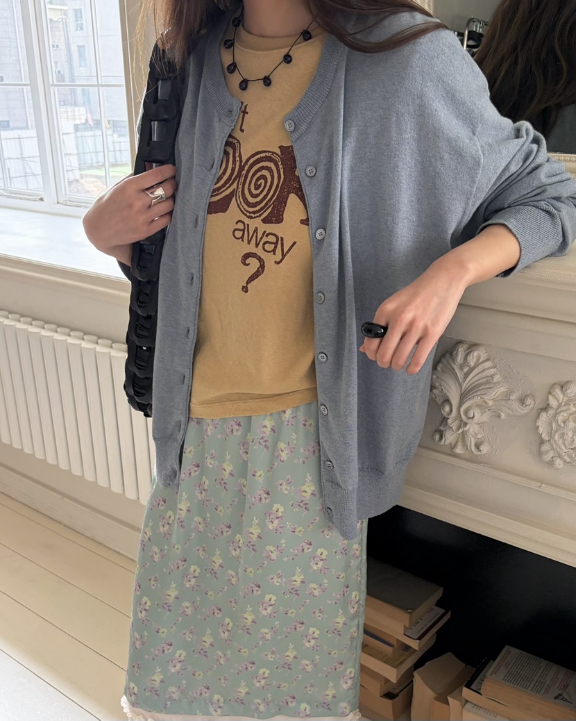 PEBBLE韓國直郵實拍女士新品推薦職業26春夏人氣針織衫開衫PEBBLE針織衫