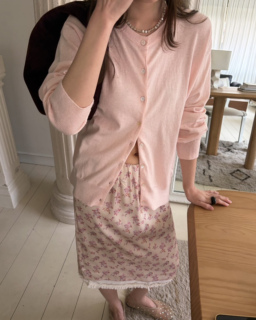 PEBBLE韓國直郵實拍女士新品推薦職業26春夏人氣針織衫開衫PEBBLE針織衫