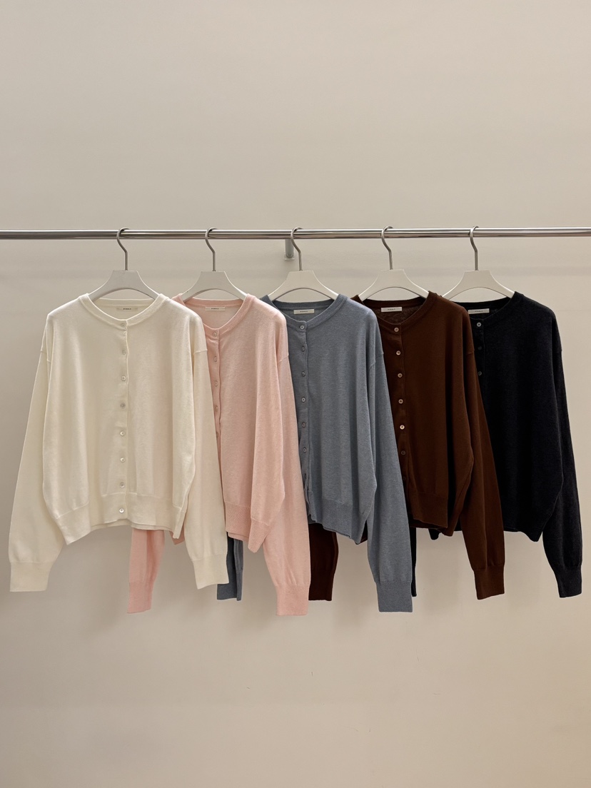 PEBBLE韓國直郵實拍女士新品推薦職業26春夏人氣針織衫開衫PEBBLE針織衫