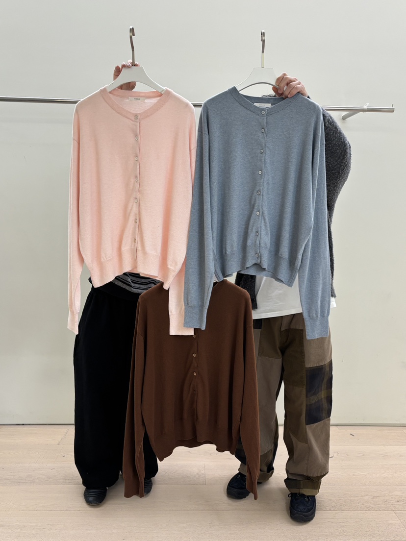 PEBBLE韓國直郵實拍女士新品推薦職業26春夏人氣針織衫開衫PEBBLE針織衫