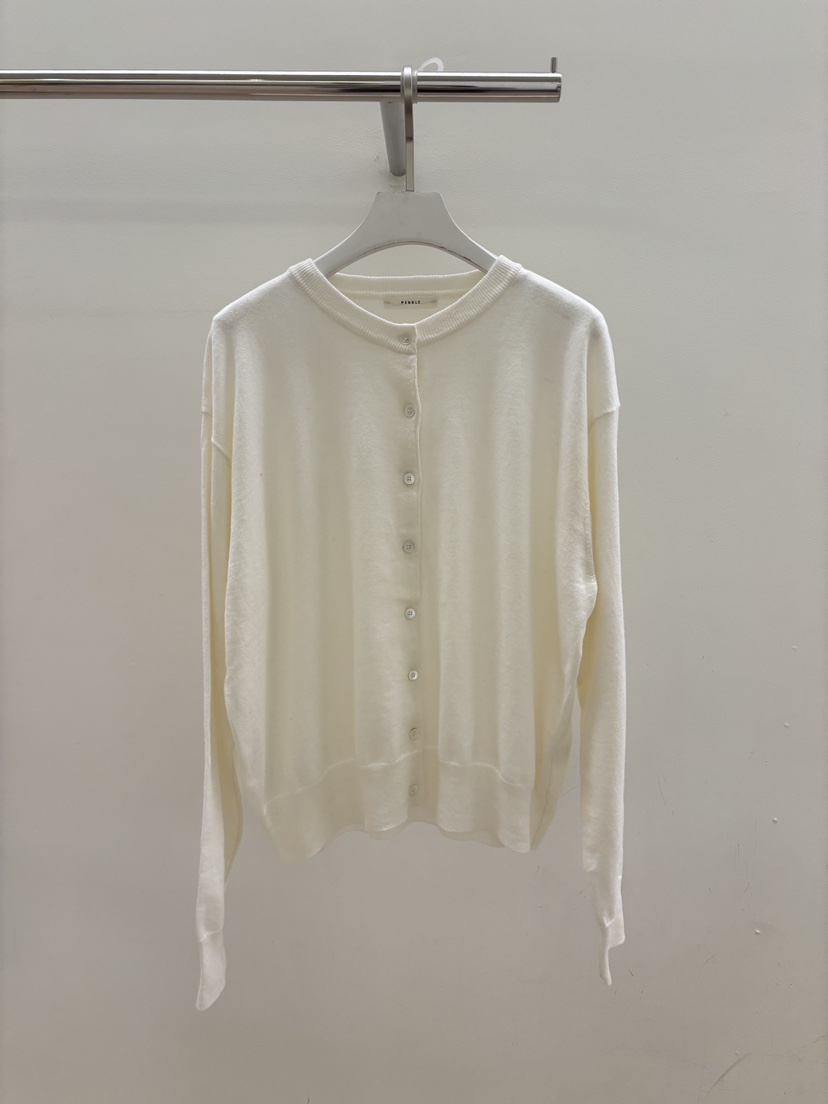 PEBBLE韓國直郵實拍女士新品推薦職業26春夏人氣針織衫開衫PEBBLE針織衫圖色1