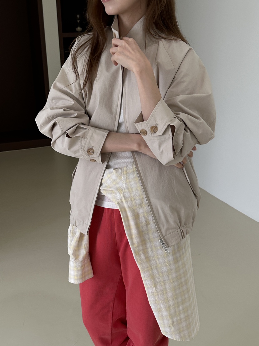 JEONG GAM STUDIOS韓國直郵女士新款熱賣休閑推薦夾克高領JEONG GAM STUDIOS夾克