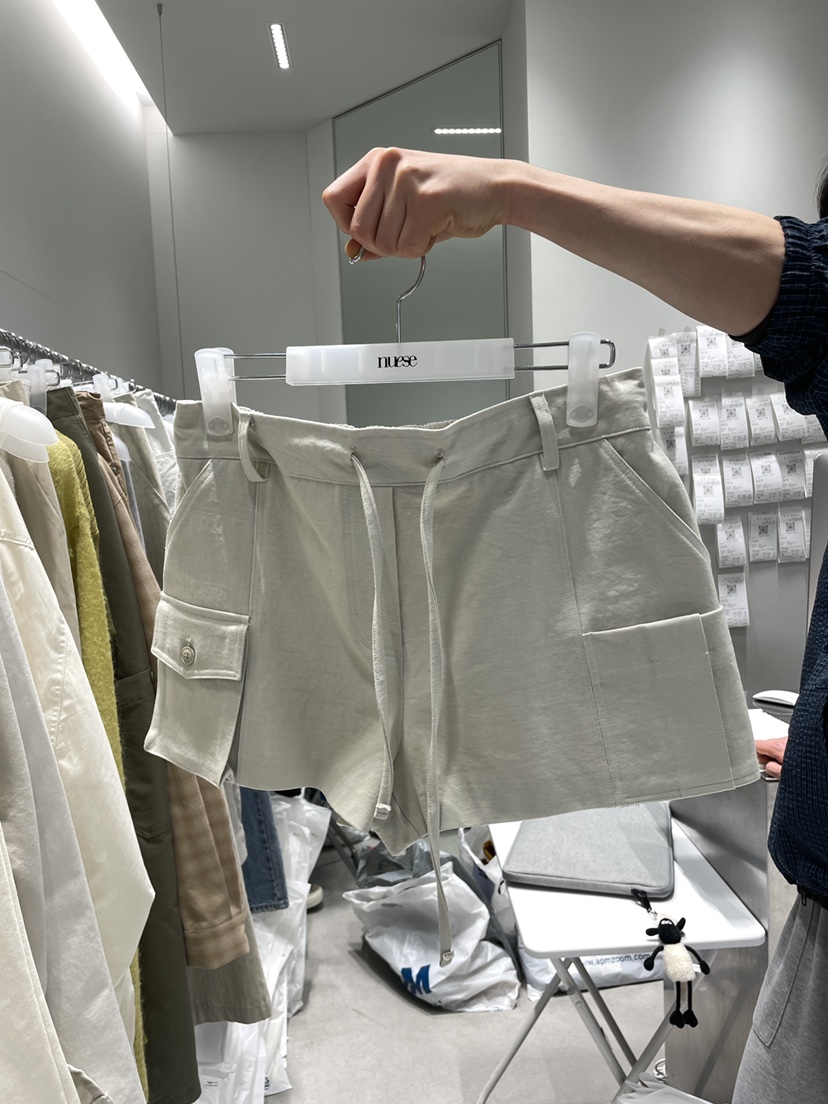 NUESE韓國東大門代購女士新款推薦26春夏熱賣休閑短褲口袋NUESE短褲圖色1