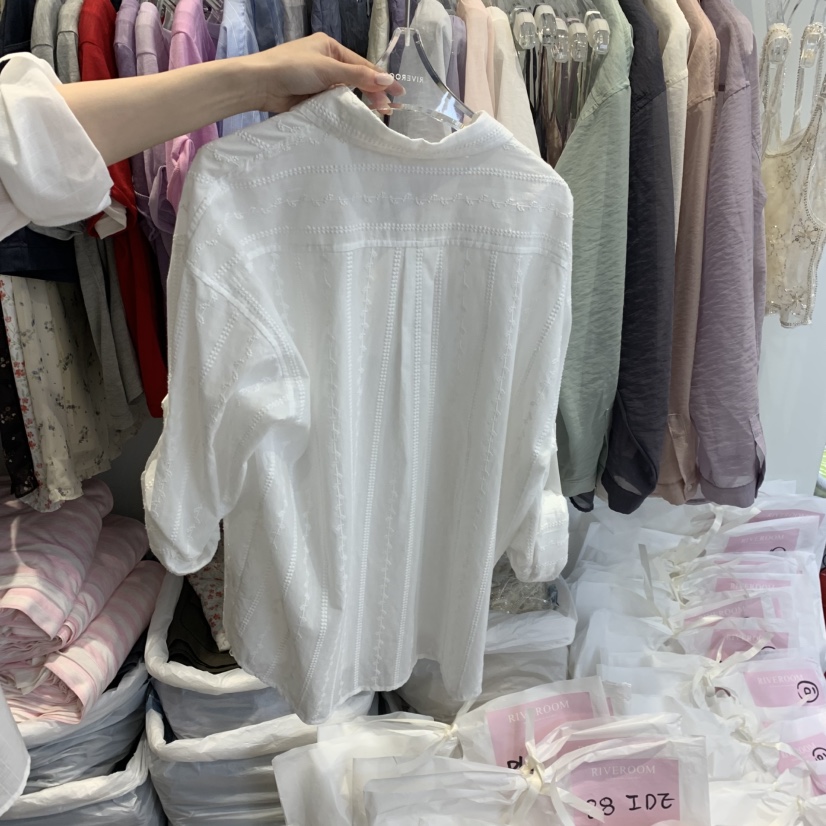 RIVEROOM韓國東大門直郵女裝新款休閑熱賣推薦襯衫蕾絲衫RIVEROOM襯衫/蕾絲衫