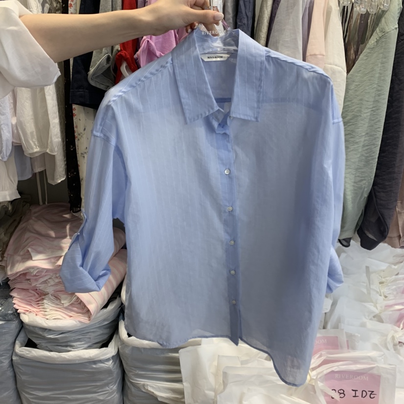 RIVEROOM韓國東大門直郵女裝新款休閑熱賣推薦襯衫蕾絲衫RIVEROOM襯衫/蕾絲衫圖色4