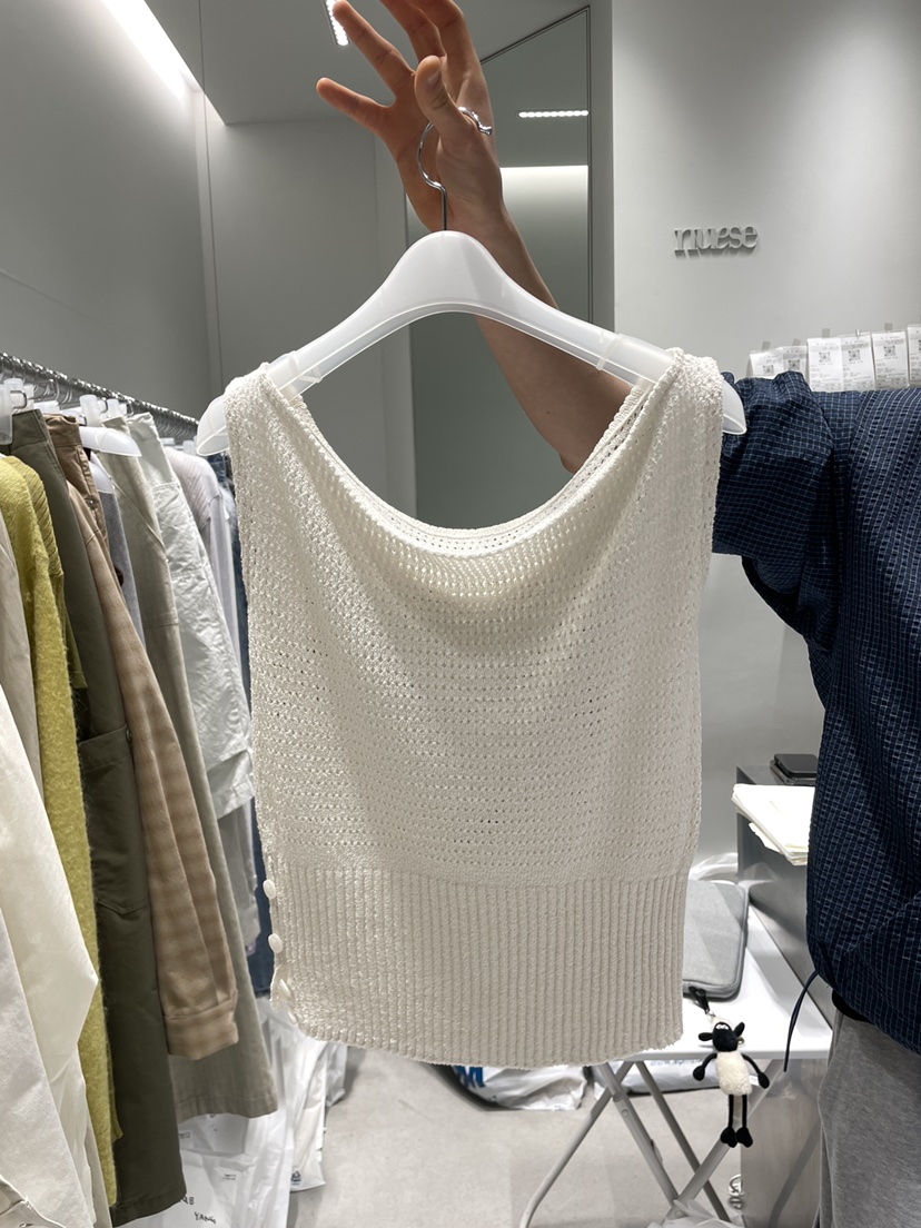 NUESE韓國東大門直郵女士新款人氣熱賣休閑職業吊帶背心開衩NUESE吊帶/背心