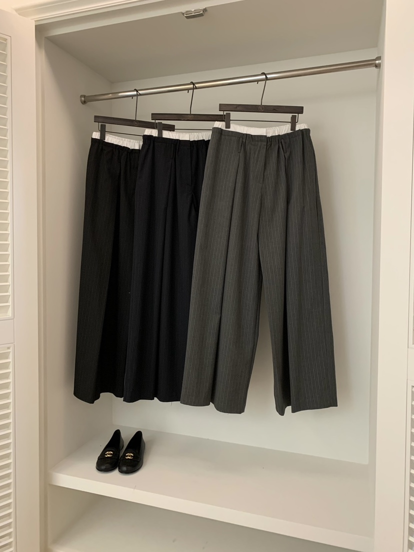 VIRKIN韓國直郵女裝新款休閑人氣時尚26春夏熱賣休閑褲條紋VIRKIN休閑褲