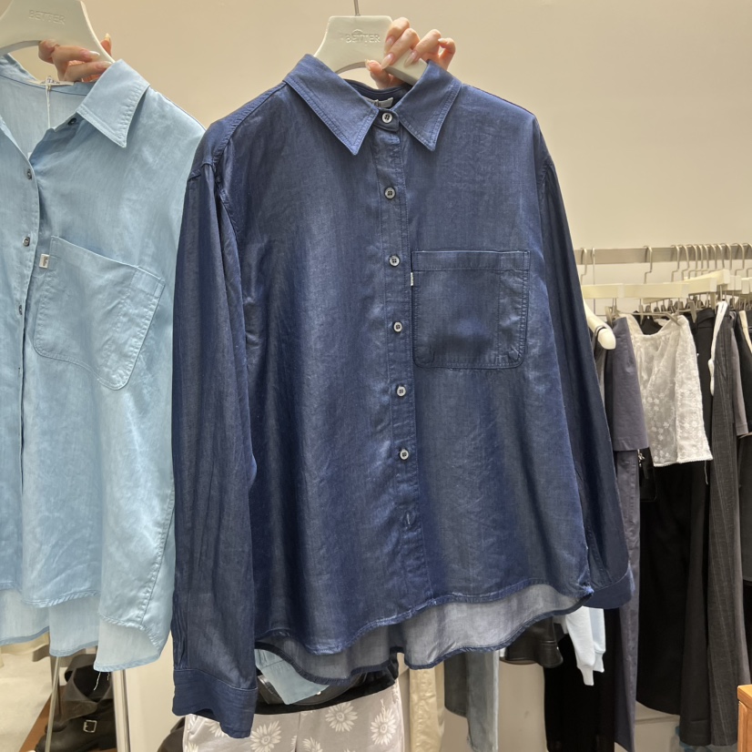 BETTER韓國直郵女裝新品26春夏職業人氣休閑襯衫蕾絲衫絲綢BETTER襯衫/蕾絲衫圖色2