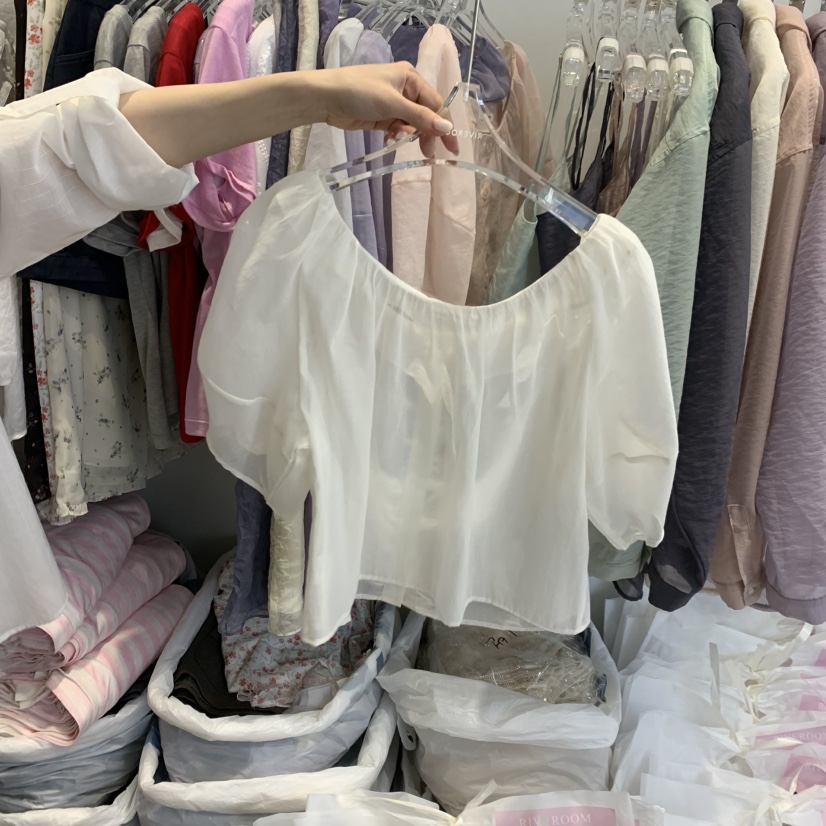 RIVEROOM韓國代購女士新品26春夏休閑職業熱賣襯衫蕾絲衫RIVEROOM襯衫/蕾絲衫