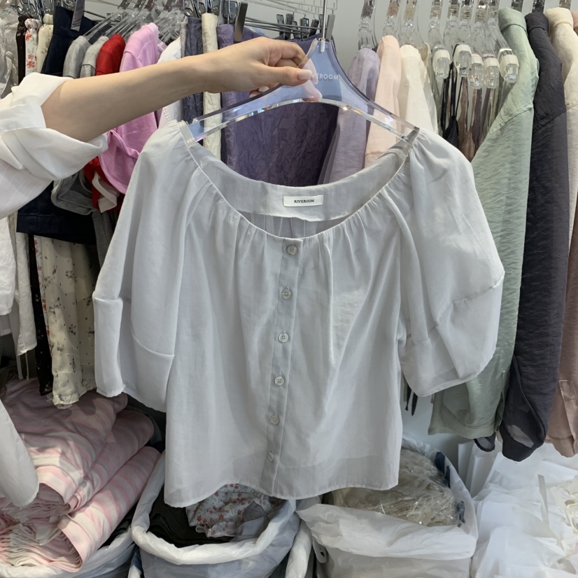 RIVEROOM韓國代購女士新品26春夏休閑職業熱賣襯衫蕾絲衫RIVEROOM襯衫/蕾絲衫圖色4