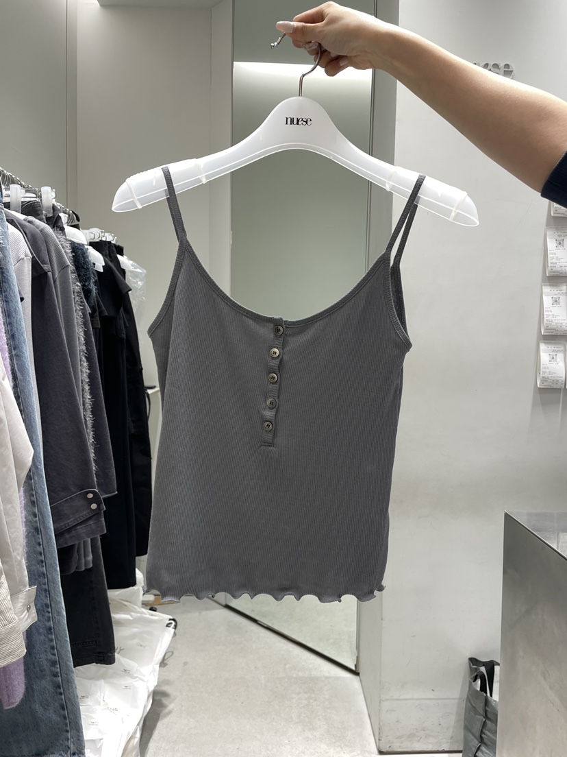 NUESE韓國東大門代購女士新品時尚推薦26春夏吊帶背心紐扣NUESE吊帶/背心圖色3