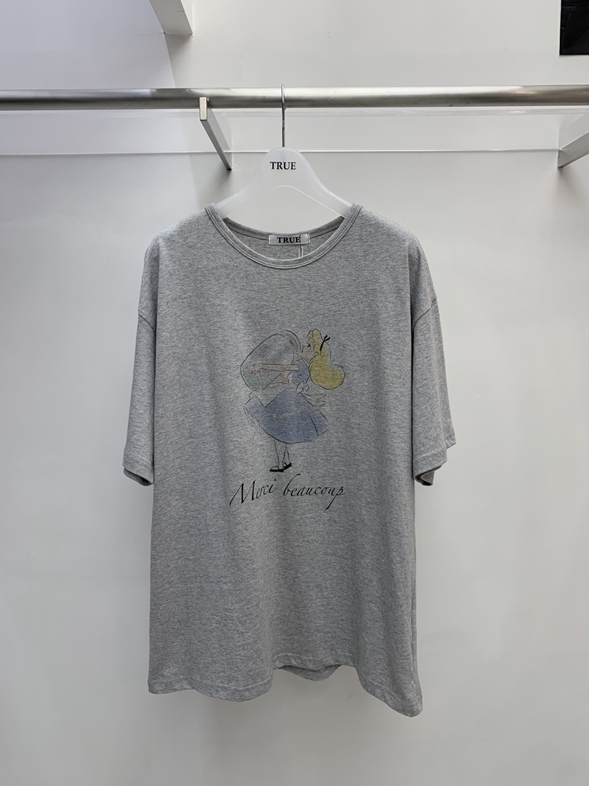 TRUE韓國東大門代購女裝新品26春夏時尚熱賣休閑職業人氣T恤TRUET恤圖色2