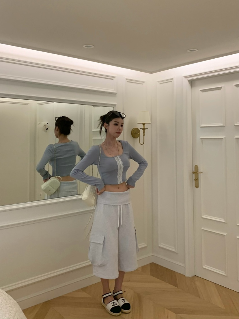 VIRKIN韓國直郵實拍女士新款熱賣職業休閑時尚推薦長袖T恤VIRKIN長袖T恤