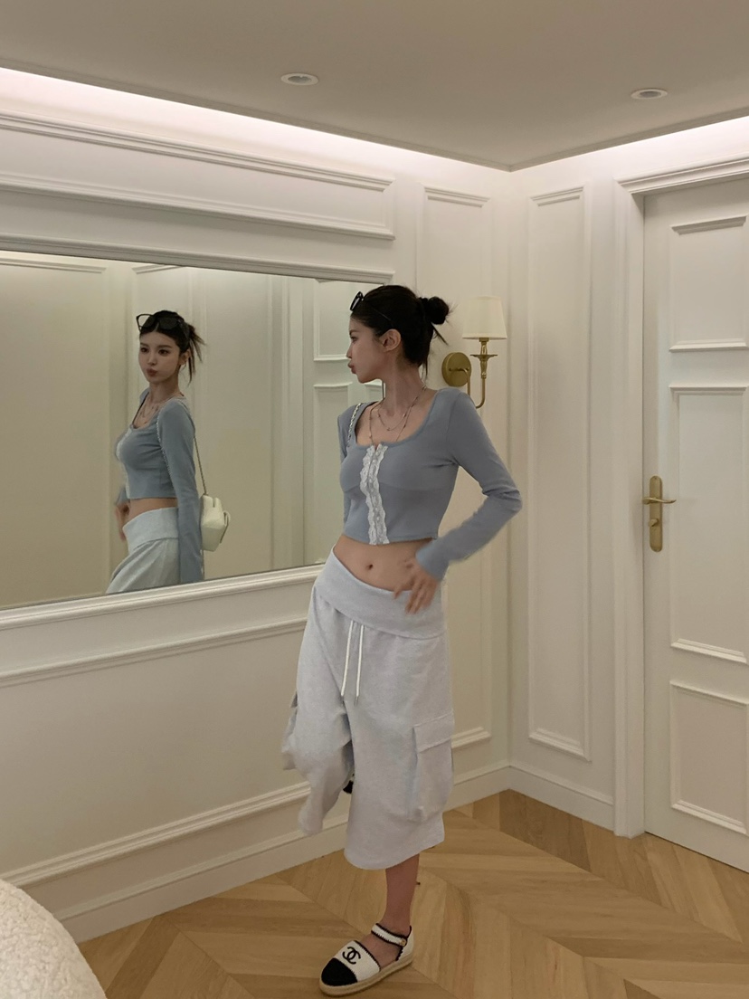 VIRKIN韓國直郵實拍女士新款熱賣職業休閑時尚推薦長袖T恤VIRKIN長袖T恤