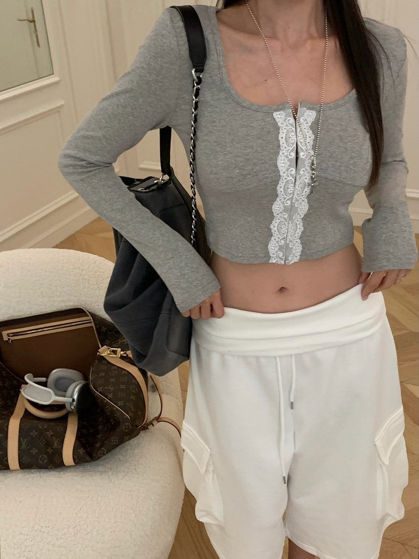 VIRKIN韓國直郵實拍女士新款熱賣職業休閑時尚推薦長袖T恤VIRKIN長袖T恤