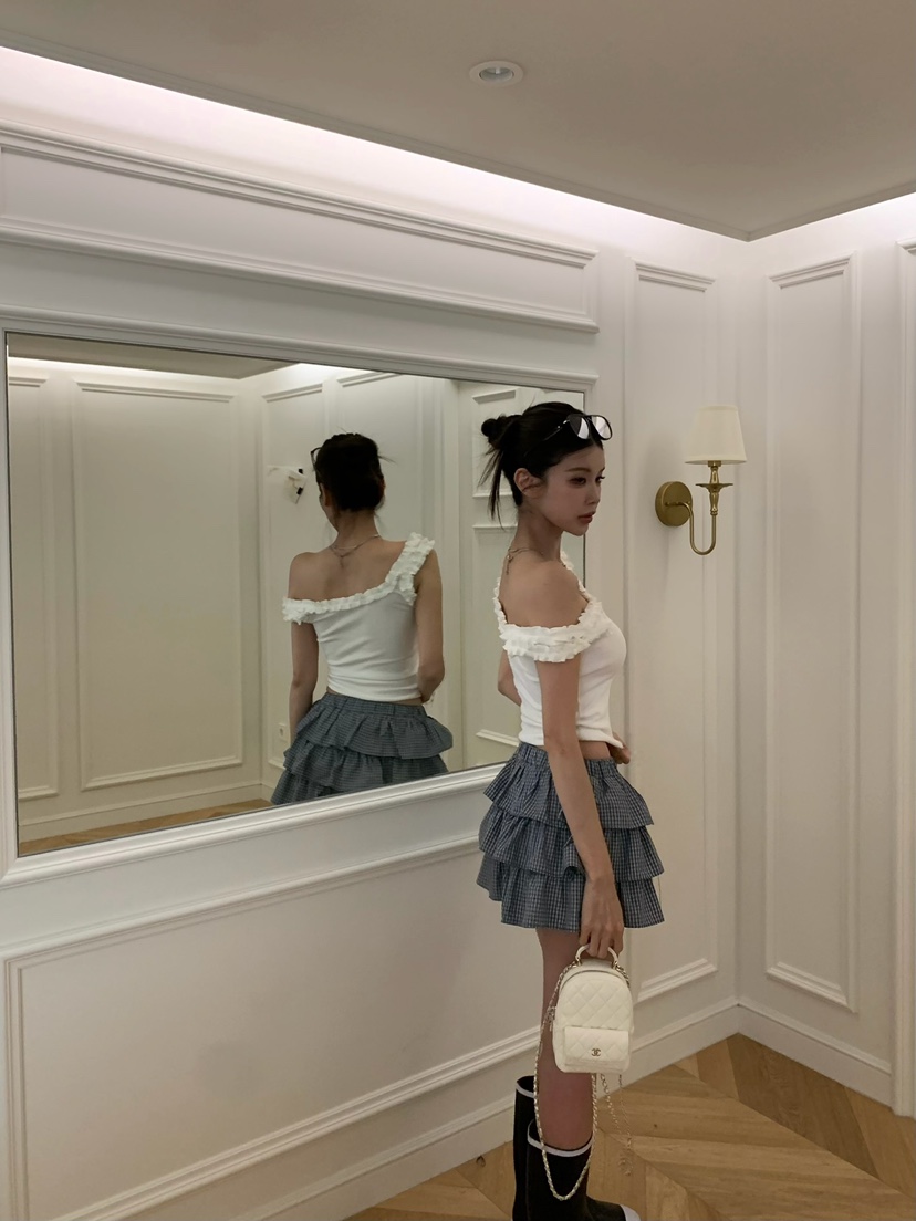 VIRKIN韓國直郵實拍女裝新款推薦26春夏熱賣人氣時尚短裙VIRKIN短裙