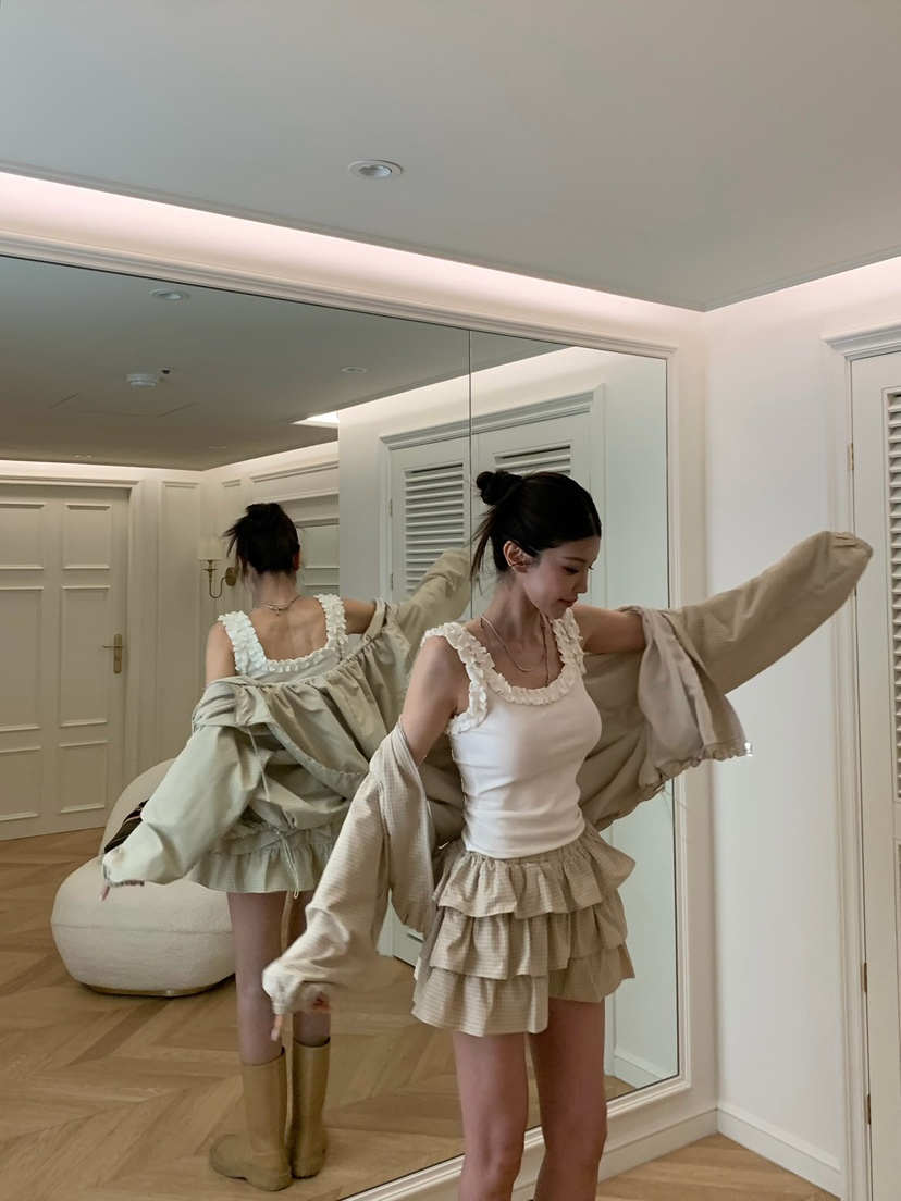 VIRKIN韓國直郵實拍女裝新款推薦26春夏熱賣人氣時尚短裙VIRKIN短裙圖色1