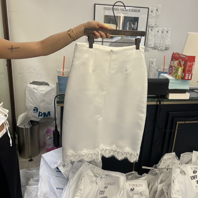 VIRKIN韓國直郵實拍女裝新款26春夏休閑時尚半身裙中短裙VIRKIN半身裙/中短裙