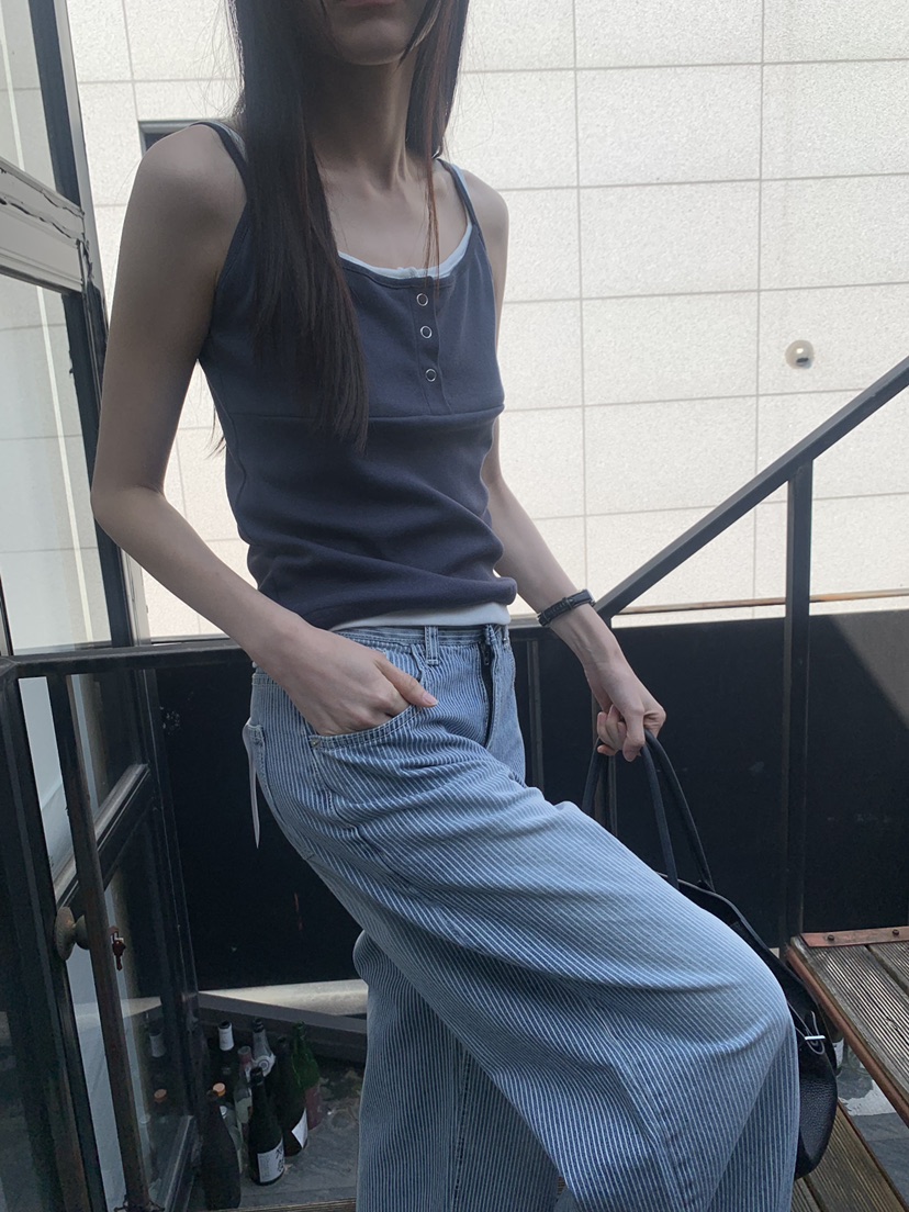 TRUE韓國東大門直郵女士新品時尚人氣熱賣26春夏吊帶背心TRUE吊帶/背心