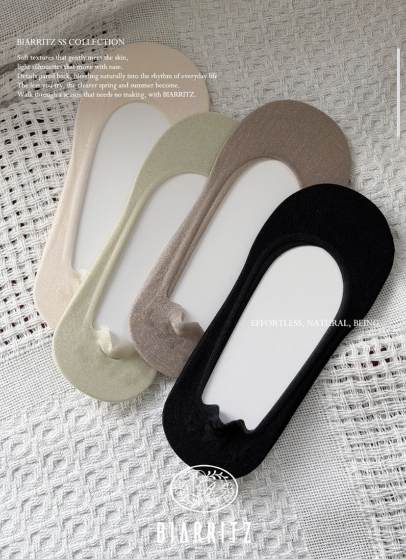 BIARRITZ韓國直郵實拍女裝新款26春夏人氣休閑推薦襪子透明BIARRITZ襪子