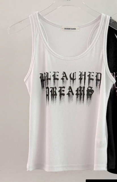 MORAN/MOSCO/SUGAR CASE韓國直郵實拍女裝新款推薦吊帶背心羅紋MORAN/MOSCO/SUGAR CASE吊帶/背心圖色1