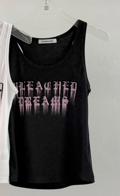 MORAN/MOSCO/SUGAR CASE韓國直郵實拍女裝新款推薦吊帶背心羅紋MORAN/MOSCO/SUGAR CASE吊帶/背心圖色2