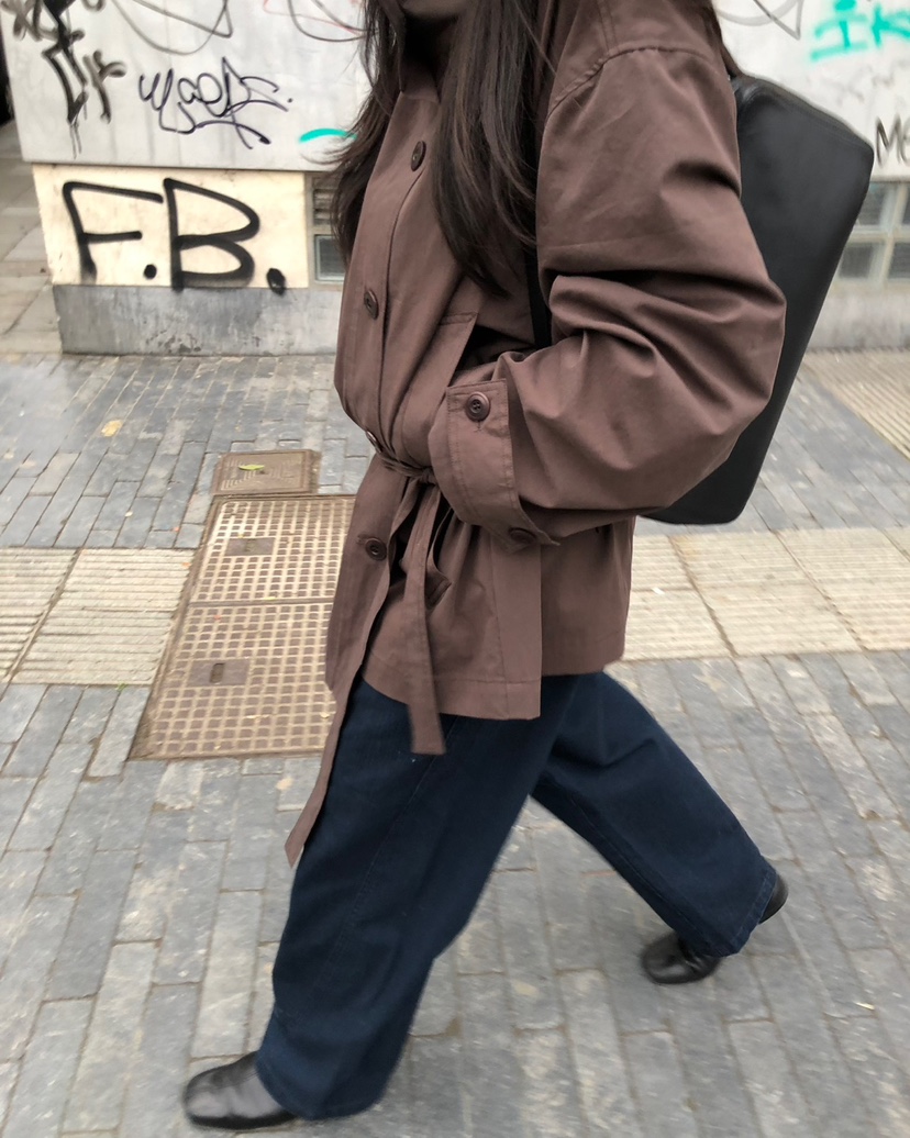 NOPROBLEM韓國直郵實拍女士新品時尚推薦職業夾克含腰帶高領NOPROBLEM夾克