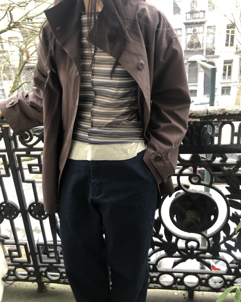 NOPROBLEM韓國直郵實拍女士新品時尚推薦職業夾克含腰帶高領NOPROBLEM夾克