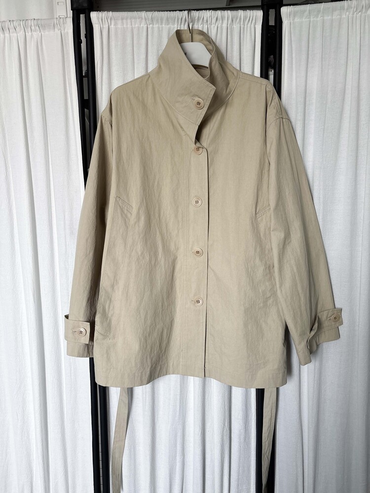 NOPROBLEM韓國直郵實拍女士新品時尚推薦職業夾克含腰帶高領NOPROBLEM夾克圖色1