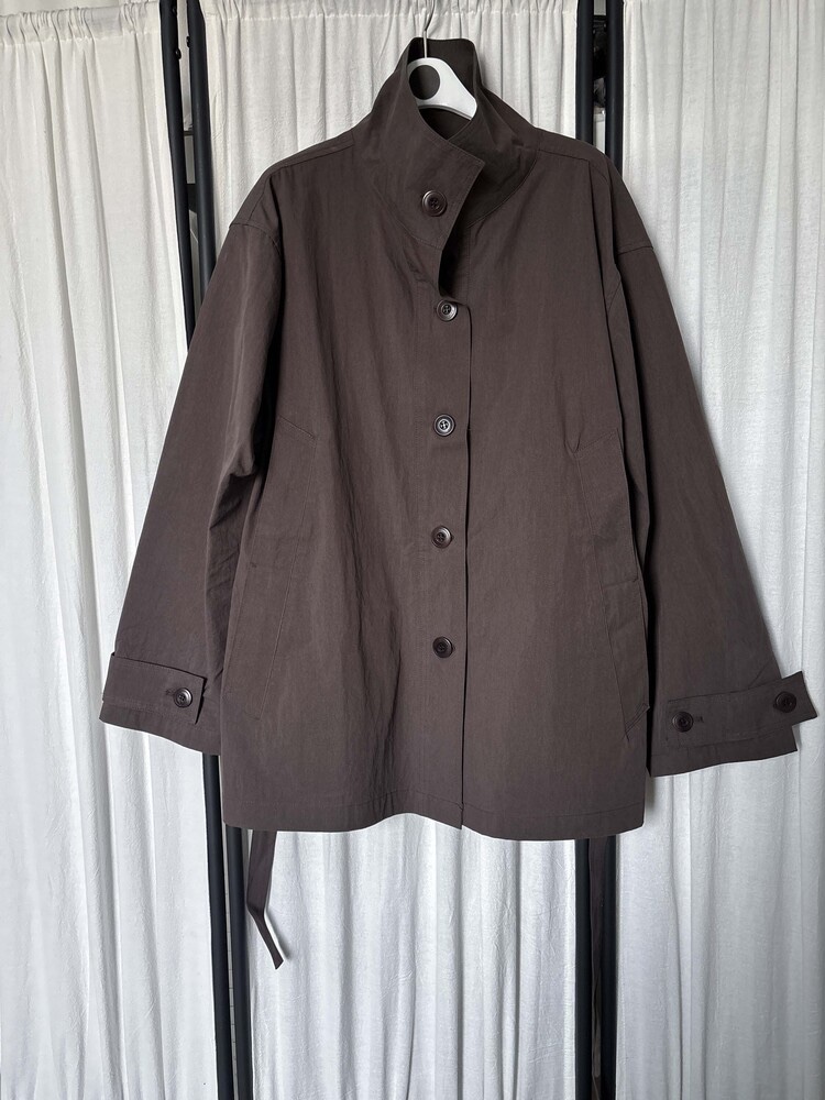 NOPROBLEM韓國直郵實拍女士新品時尚推薦職業夾克含腰帶高領NOPROBLEM夾克圖色2